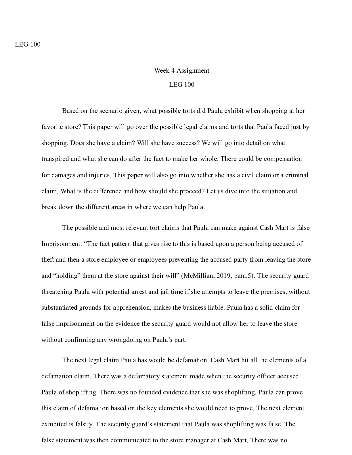 Preview image of LEG100  Assignment  4.docx document